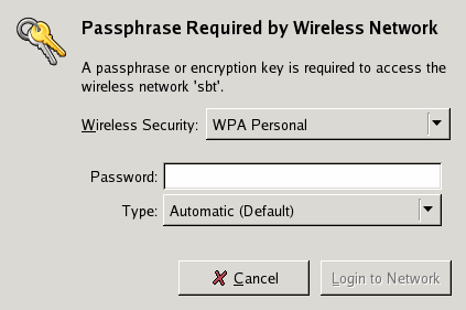 Network Authentication Screenshot